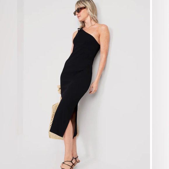 **NEW** Fitted One-Shoulder Midi Dress Sz 4X - Picture 3 of 8